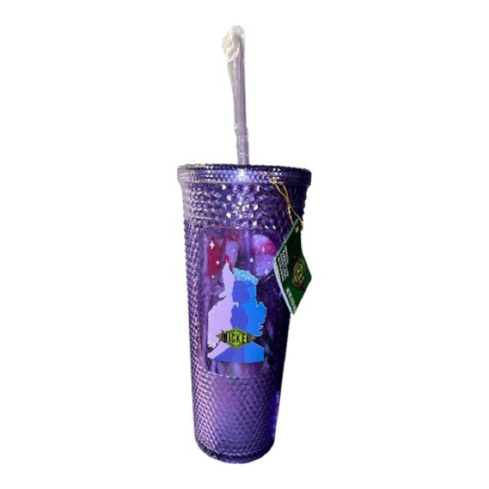 Wicked Universal Purple Diamond Textured Tumbler with Straw